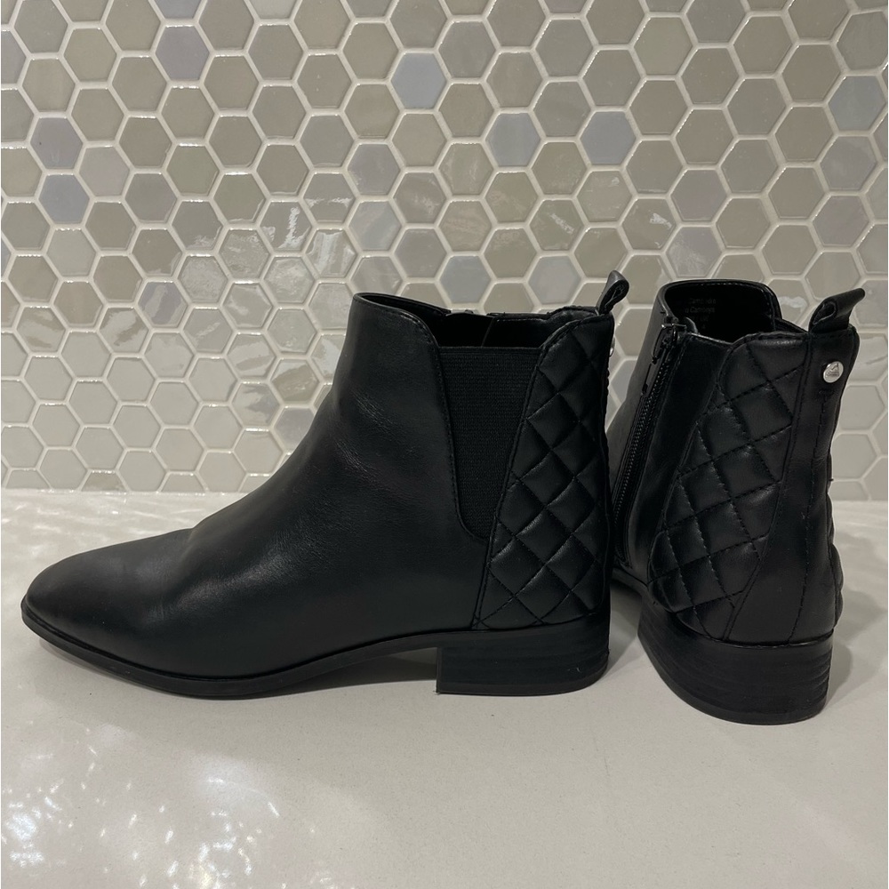 Aldo Black Leather Ankle Boots